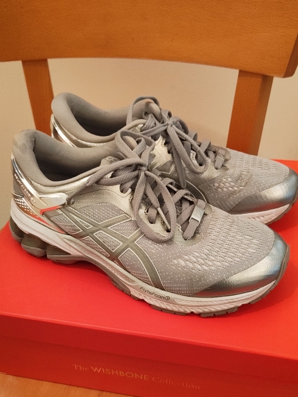 ASICS Women's Metallic Silver Athletic Running Shoes